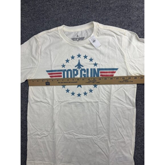 Top Gun Shirt Mens Medium White Logo Graphic Tee Movie Tagless Short Sleeve - Picture 3 of 7